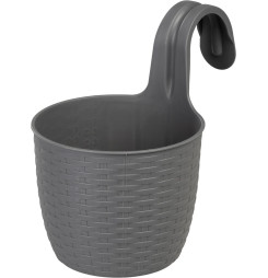 Závesný kvetináč Strend Pro, PP, 26x18x24,5 cm, farba sivá