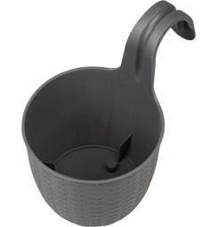 Závesný kvetináč Strend Pro, PP, 26x18x24,5 cm, farba sivá