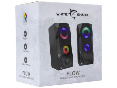 FLOW speakers 2.0 RGB black WHITE SHARK