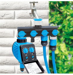 Rozbočovač AQUACRAFT® 550634, Premium, 4-way, Multi E, záhradný, na hadicu