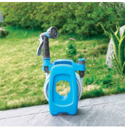 Navíjač AQUACRAFT® 990490, so záhradnou hadicou 3/8", L-10 m, zavlažovacia pištoľ 7 vzorov