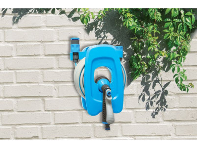 Navíjač AQUACRAFT® 990490, so záhradnou hadicou 3/8", L-10 m, zavlažovacia pištoľ 7 vzorov
