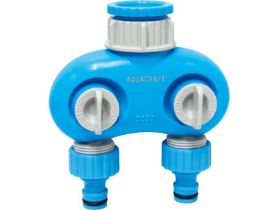 Rozbočovač AQUACRAFT® 550259, Premium, 2-way, Dual, záhradný, na hadicu ( Náhrada 256613 )