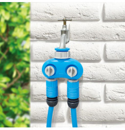 Rozbočovač AQUACRAFT® 550259, Premium, 2-way, Dual, záhradný, na hadicu ( Náhrada 256613 )