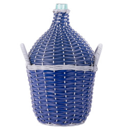 Demižón Strend Pro Cada Wilo, 15 lit. sklenený, na víno a pálenku, opletený, MIX farieb