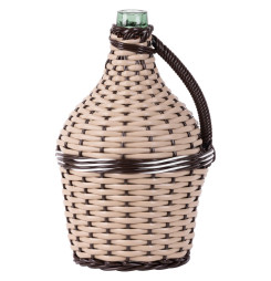 Demižón Strend Pro Cada Wilo, 5 lit. sklenený, na víno a pálenku, opletený, MIX farieb