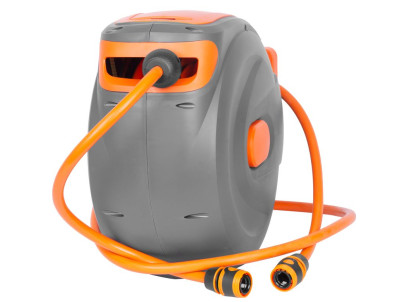 Navíjač Strend Pro, na stenu, automatický 1/2", so záhradnou hadicou L-20+2 m