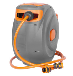 Navíjač Strend Pro, na stenu, automatický 1/2", so záhradnou hadicou L-30+2 m