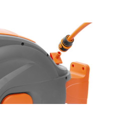 Navíjač Strend Pro, na stenu, automatický 1/2", so záhradnou hadicou L-30+2 m