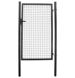 Brána Strend Pro METALTEC ECO, 1000/1200/50x50 mm, hranatý rám, antracit, jednokrídlová, záhradná, ZN+PVC, RAL7016