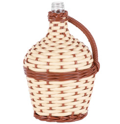 Demižón Strend Pro Cada Wilo, 2 lit. sklenený, na víno a pálenku, opletený, MIX farieb