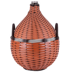 Demižón Strend Pro Cada Wilo, 34 lit. sklenený, na víno a pálenku, opletený, MIX farieb