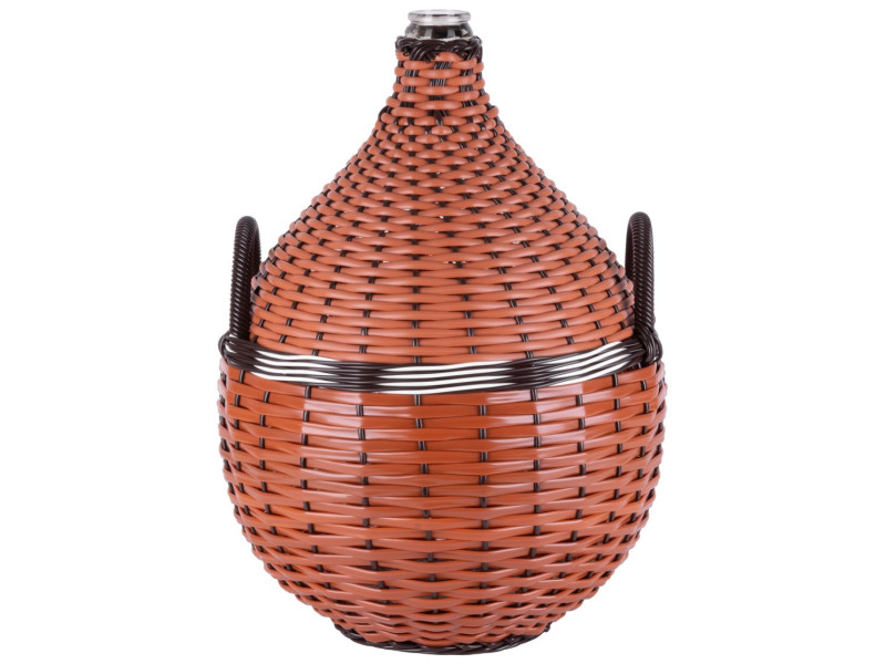 Demižón Strend Pro Cada Wilo, 34 lit. sklenený, na víno a pálenku, opletený, MIX farieb