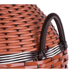 Demižón Strend Pro Cada Wilo, 34 lit. sklenený, na víno a pálenku, opletený, MIX farieb