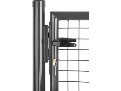 Brána Strend Pro METALTEC ECO 2, 1000/1800/50x50 mm, okrúhly rám, antracit, jednokrídlová, záhradná, ZN+PVC, RAL7016