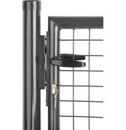 Brána Strend Pro METALTEC ECO 2, 1000/2000/50x50 mm, okrúhly rám, antracit, jednokrídlová, záhradná, ZN+PVC, RAL7016