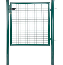Brána Strend Pro METALTEC ECO 2, 1000/2000/50x50 mm, okrúhly rám, zelená, jednokrídlová, záhradná, ZN+PVC, RAL6005