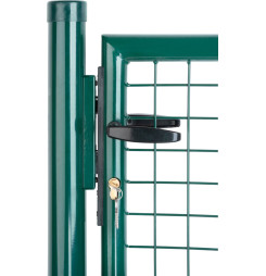 Brána Strend Pro METALTEC ECO 2, 1000/2000/50x50 mm, okrúhly rám, zelená, jednokrídlová, záhradná, ZN+PVC, RAL6005