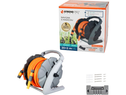 Navíjač Strend Pro Premium, so záhradnou hadicou 1/2", L-20+2 m