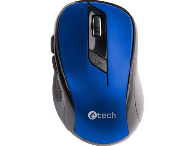 C-TECH WLM-02 čier/modrá bezdrôtová myš