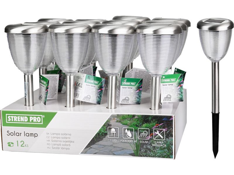 Lampa Strend Pro Baham, 38 cm, solárna, 1xLED, AA, Sellbox 12 ks