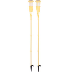 Lampa Strend Pro Garden, fakľa, solárna, hnedá, 12x LED, 12x12x167 cm, bal. 2 ks