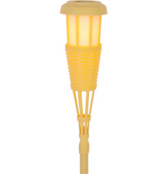 Lampa Strend Pro Garden, fakľa, solárna, hnedá, 12x LED, 12x12x167 cm, bal. 2 ks