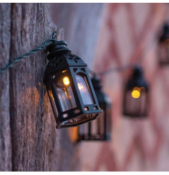 Reťaz Strend Pro Garden, lampáš, solárna, 10x LED, 1,8+2 m