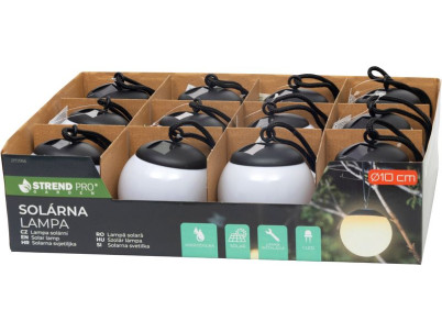 Lampa Strend Pro Garden Glob, solárna, 1xLED, 10 cm, Sellbox 12 ks