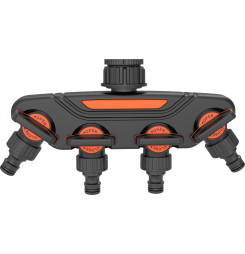 Rozbočovač Strend Pro Garden, spojka, záhradný, 4-way, s ventilmi