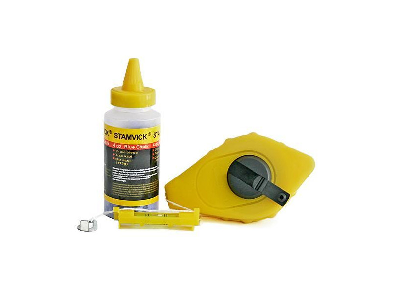 Šnúra murárska Strend Pro L-30 m, s navíjačom + modrý murársky značkovací púder (prášok) a mini vodováha na lanko Šnúra murárska Strend Pro L-30 m, s navíjačom + modrý murársky značkovací púder (prášok) a mini vodováha na lanko