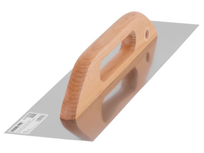 Hladítko Strend Pro Premium, HardWood, drevená rúčka, 380x130 mm, rovné, 0,7 mm, nerezové