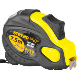 Meter Strend Pro WorkTiger 7H 7,5 m, 25 mm, Autostop, zvinovací, pogumovaný