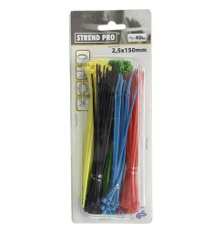 Sada viazacích sťahovacích pások 150x2,5 mm, 200 ks, multicolor