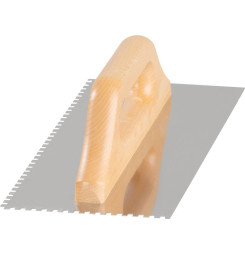 Hladítko Strend Pro Premium, HardWood, drevená rúčka, 270x130 mm, e4 mm, 0,7 mm, rovné, nerez