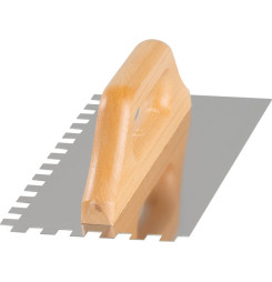 Hladítko Strend Pro Premium, HardWood, drevená rúčka, 270x130 mm, e10 mm, 0,7 mm, nerez