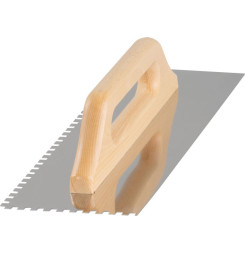 Hladítko Strend Pro Premium, HardWood, drevená rúčka, 380x130 mm, e6 mm, 0,7 mm, rovné, nerez