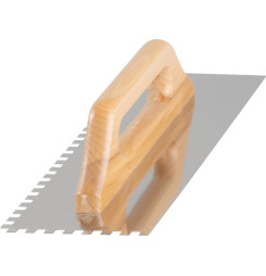 Hladítko Strend Pro Premium, HardWood, drevená rúčka, 380x130 mm, e8 mm, 0,7 mm, rovné, nerez