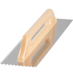 Hladítko Strend Pro Premium, HardWood, drevená rúčka, 480x130 mm, e6 mm, 0,7 mm, rovné, nerez