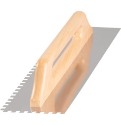 Hladítko Strend Pro Premium, HardWood, drevená rúčka, 480x130 mm, e8 mm, 0,7 mm, rovné, nerez