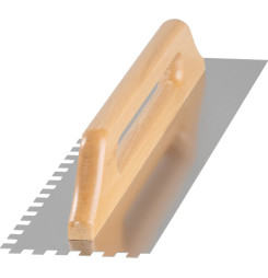 Hladítko Strend Pro Premium, HardWood, drevená rúčka, 480x130 mm, e10 mm, 0,7 mm, rovné, nerez