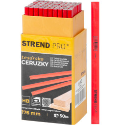 Ceruzka Strend Pro, tesárska, 176 mm, hranatá, čierna tuha, Sellbox 50 ks