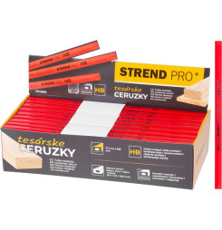 Ceruzka Strend Pro, tesárska, 250 mm, hranatá, čierna tuha, Sellbox 72 ks