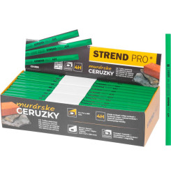 Ceruzka Strend Pro, murárska, 250 mm, čierna tuha, hranatá, na kameň, Sellbox 72 ks