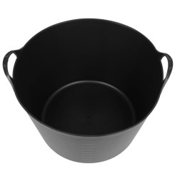 Vedro Strend Pro Flexi, čierne, stavebné, s ušami, 51,5x39 cm, 55 lit.