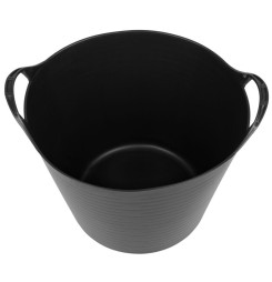 Vedro Strend Pro Flexi, čierne, stavebné, s ušami, 39x35,5 cm, 27 lit.
