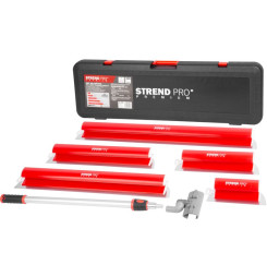 Sada hladítok Strend Pro Premium Ergonomic, na stierky a sadrové omietky, 250-1000 mm, 1,05-1,88 m teleskopická tyč, držiak, v k