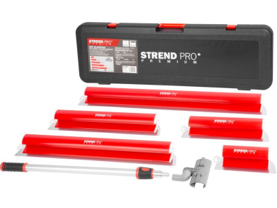 Sada hladítok Strend Pro Premium Ergonomic, na stierky a sadrové omietky, 250-1000 mm, 1,05-1,88 m teleskopická tyč, držiak, v k