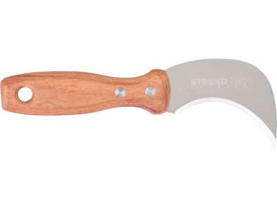 Nôž Strend Pro Premium, na linoleum a koberce, nerez, drevená rúčka, 75 mm