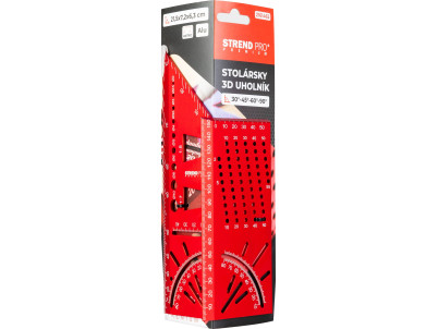Uholník Strend Pro Premium, stolársky, ALU pokosový, 150 mm, 30°-45°-60°-90°